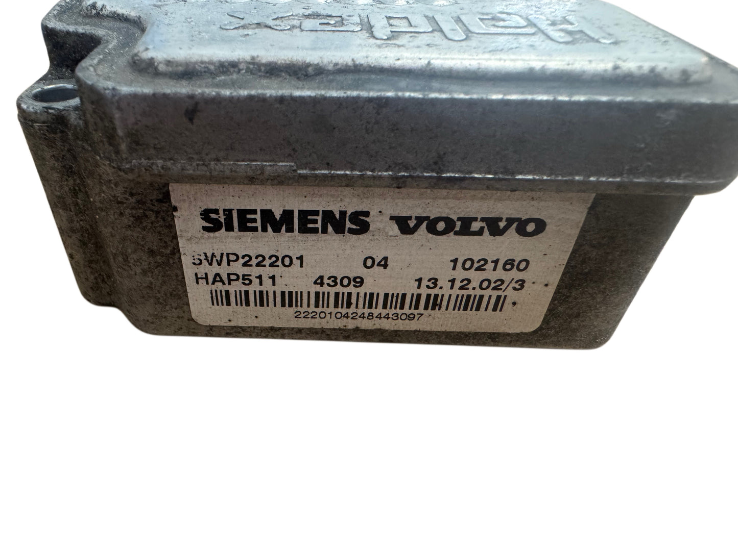 5WP22201 part number label on used Volvo Haldex AWD control unit